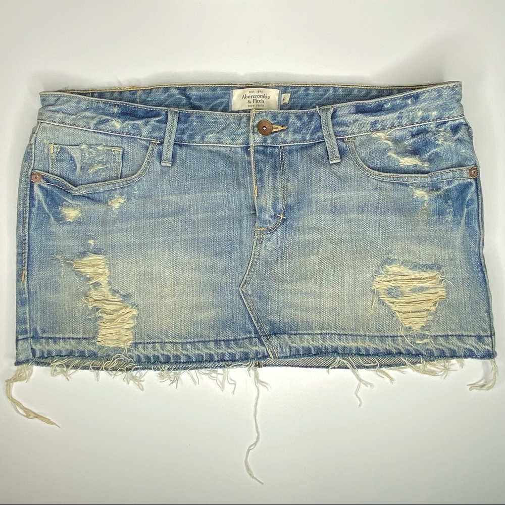 Abercrombie & Fitch Denim Mini Skirt Y2K 6 - Picture 1 of 5